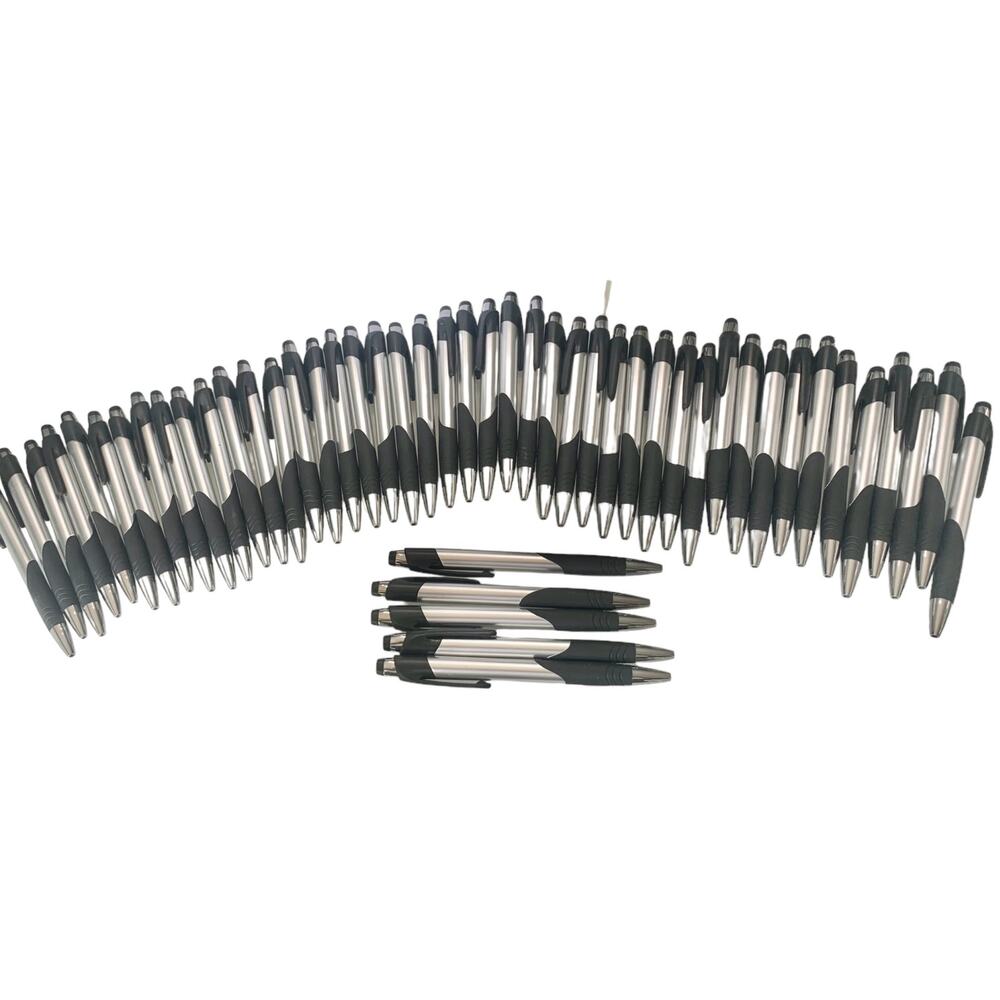 LOT OF‎ 50 PENS BLACK INK BALLPOINT PEN UNBRANDED BLACK